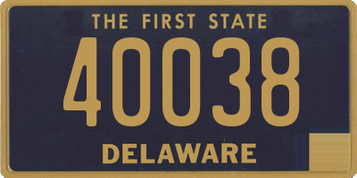 DE license plate 40038
