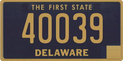 DE license plate 40039