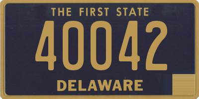 DE license plate 40042