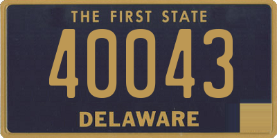 DE license plate 40043