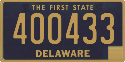 DE license plate 400433