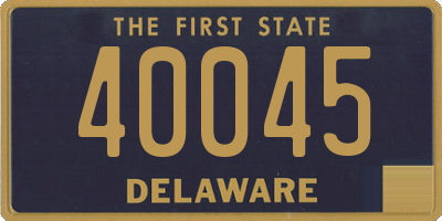 DE license plate 40045