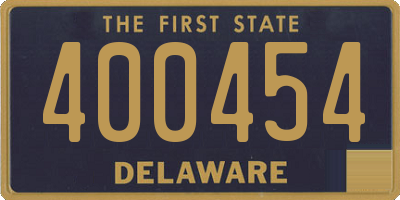 DE license plate 400454