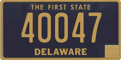 DE license plate 40047
