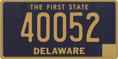 DE license plate 40052