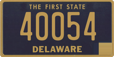 DE license plate 40054