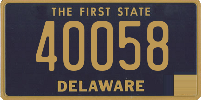 DE license plate 40058