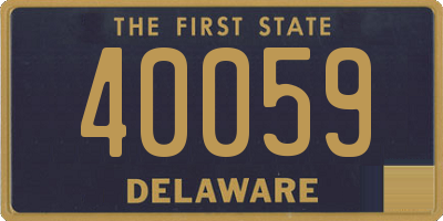 DE license plate 40059