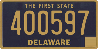 DE license plate 400597