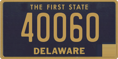 DE license plate 40060
