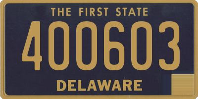 DE license plate 400603