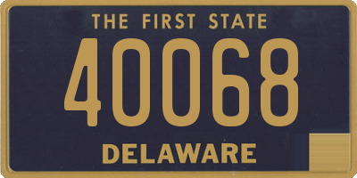 DE license plate 40068