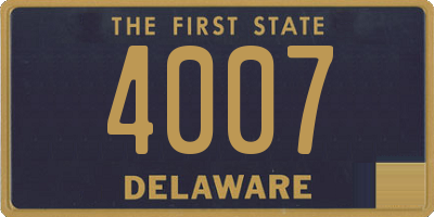DE license plate 4007