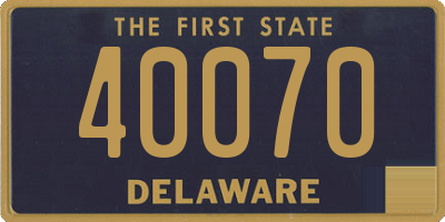 DE license plate 40070