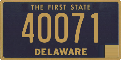 DE license plate 40071