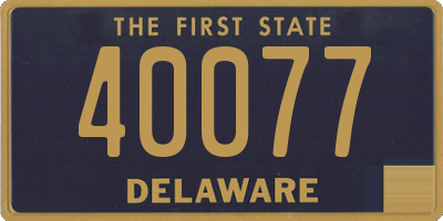 DE license plate 40077