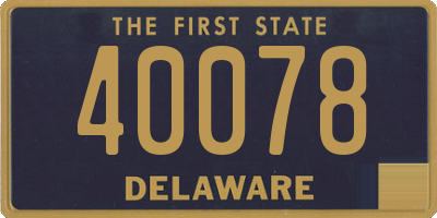 DE license plate 40078