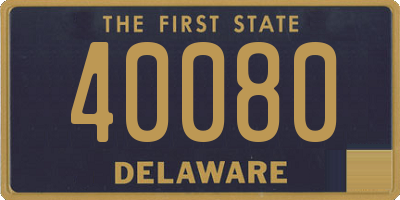 DE license plate 40080