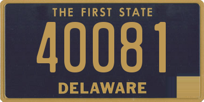 DE license plate 40081