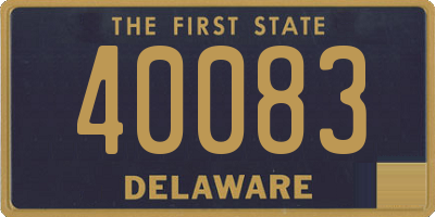 DE license plate 40083