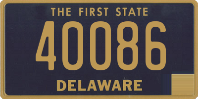 DE license plate 40086