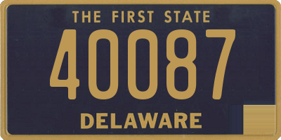 DE license plate 40087