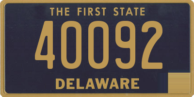 DE license plate 40092