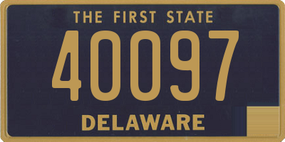 DE license plate 40097