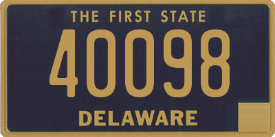 DE license plate 40098