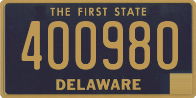 DE license plate 400980