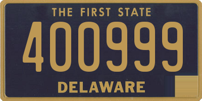 DE license plate 400999