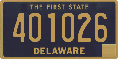 DE license plate 401026