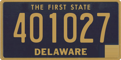 DE license plate 401027