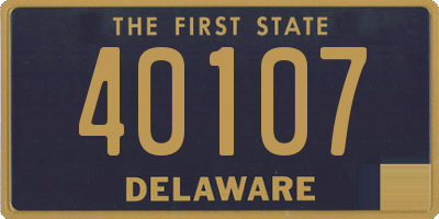 DE license plate 40107