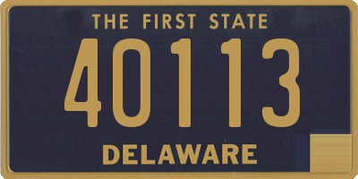 DE license plate 40113