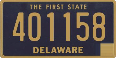 DE license plate 401158