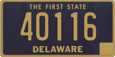 DE license plate 40116