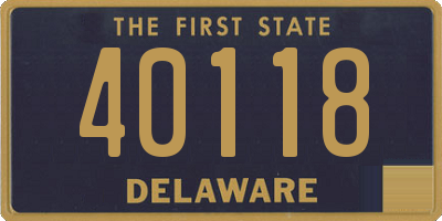 DE license plate 40118