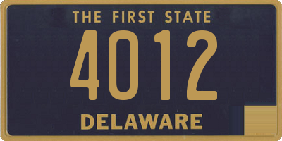 DE license plate 4012