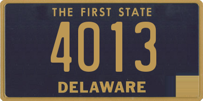 DE license plate 4013