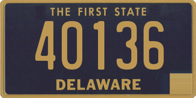 DE license plate 40136