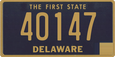 DE license plate 40147