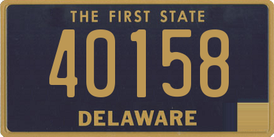 DE license plate 40158