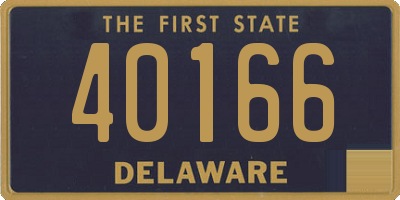 DE license plate 40166