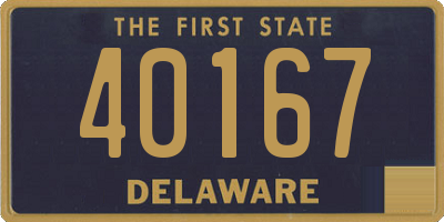 DE license plate 40167