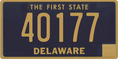 DE license plate 40177