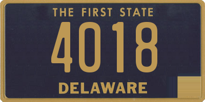 DE license plate 4018