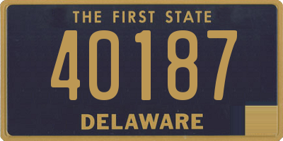 DE license plate 40187