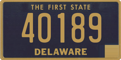 DE license plate 40189