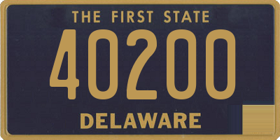 DE license plate 40200